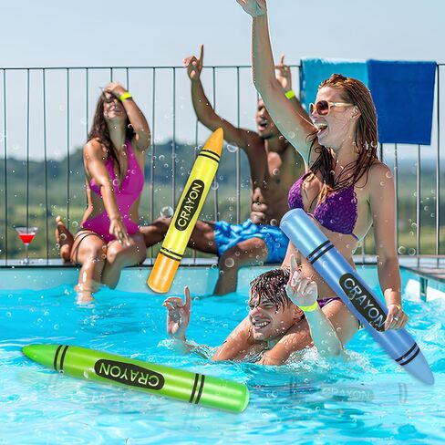 43-Inch Inflatable Pencil Giant Blow Up Pencil Colorful Inflatable Crayons, Birthday Party Supplies, and Room Decoration (Yellow, 43in) in Saudi Arabia