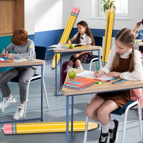 43-Inch Inflatable Pencil Giant Blow Up Pencil Colorful Inflatable Crayons, Birthday Party Supplies, and Room Decoration (Yellow, 43in) in Saudi Arabia
