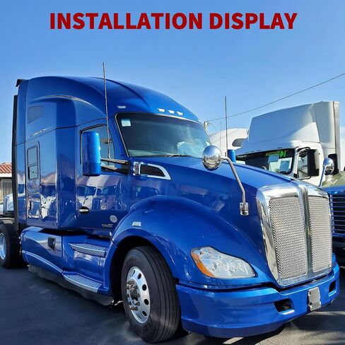 YITAMOTOR Hood Mirror Right Passenger Side Mirror Compatible with Kenworth T680 Peterbilt 579 587 Manual Adjustable Chrome Replacement Stainless steel in Kuwait
