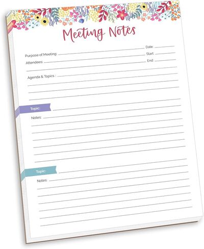 bloom daily planners Horizontal Weekly Tear-Off To Do List Planning Pad - Undated Notepad Organizer & Healthy Habit Tracker - 8.5" x 11" - Floral in Kuwait