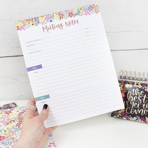bloom daily planners Horizontal Weekly Tear-Off To Do List Planning Pad - Undated Notepad Organizer & Healthy Habit Tracker - 8.5" x 11" - Floral in Kuwait