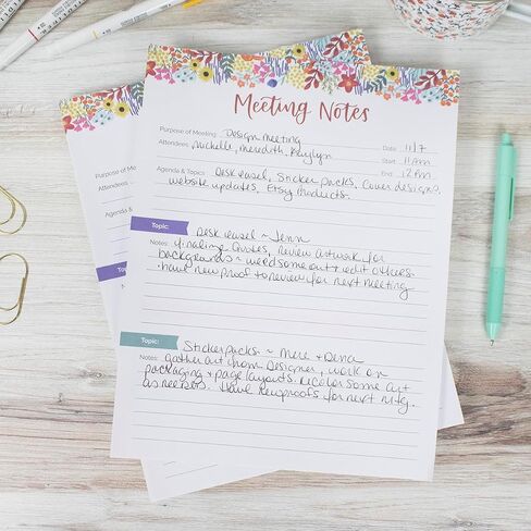 bloom daily planners Horizontal Weekly Tear-Off To Do List Planning Pad - Undated Notepad Organizer & Healthy Habit Tracker - 8.5" x 11" - Floral in Kuwait