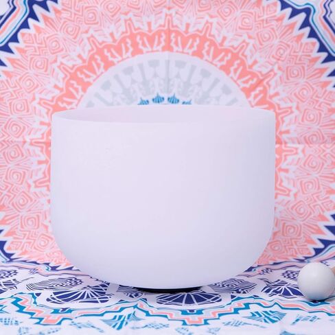 ENERGYSOUND 432Hz Perfect Pitch G Note Throat Chakra Frosted Quartz Crystal Singing Bowl 8 inch mallet and o-ring included in Saudi Arabia