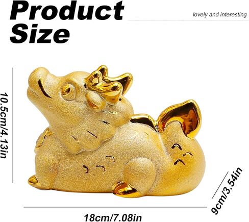Golden Dragon Money Bank, Cute Money Box, Family Money Holder, Dragon Money Storage, Dragon Ceramic Statue Money Bank for Children, Chinese Decorations, Home Decorations in Saudi Arabia