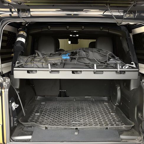 Rear Trunk Cargo Rack Basket Tray Interior Storage Luggage Carrier Compatible with 2018-2024 Jeep Wrangler JL 4-Door Hardtop & Sky One-Touch Power Top in Saudi Arabia
