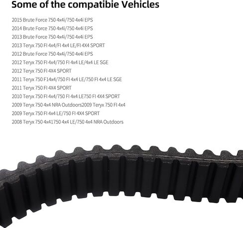حزام محرك HiSport 59011-0003 عالي التحمل متوافق مع Kawasaki Brute Force 650 750 2005-2020 / KFX700 2004-2009 / Prairie 360 ​​650 700 2002-2012 / Teryx 750 2011 19C3218 59011-0019 in Kuwait