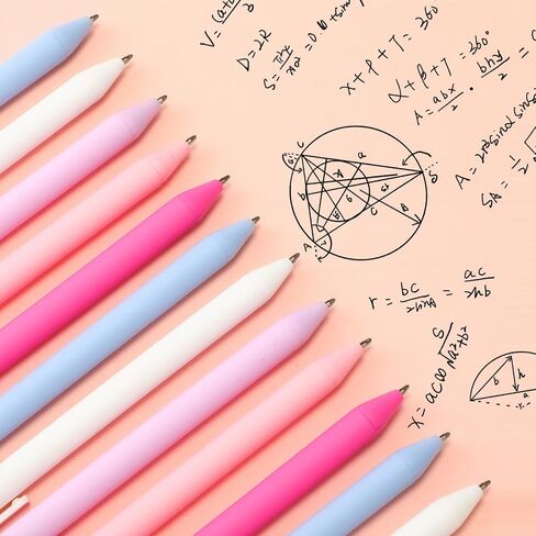 50 Pcs Cute Pretty Pens Bulk 1.0mm Medium Point Colorful Retractable Smooth Writing Ballpoint Pens for Office Home Birthday Party Supplies(Neutral Color) in Saudi Arabia