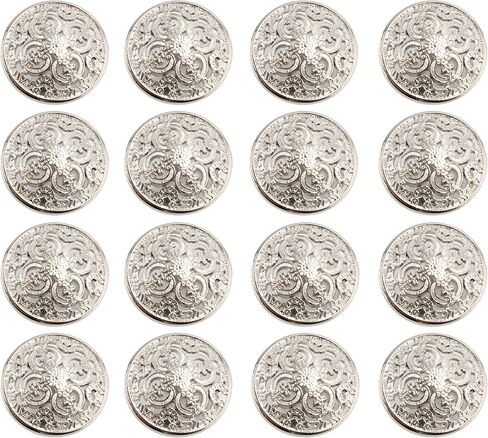pson 16PCS 25mm/1 Inch Hollow Metal Buttons, Gold Sewing Round Button for Clothes, Coat, Uniform, Jacket, DIY, Craft in Saudi Arabia