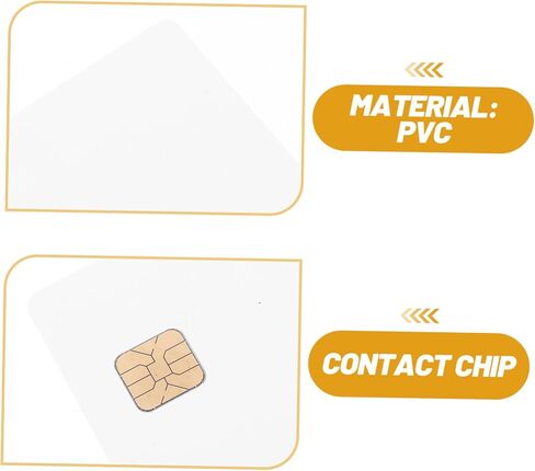 Ciieeo 8pcs labels tag Ic Cards Blank Ic Card Chip Cards Card For Hotel Blank Credit Cards With Chip Blank Cards With Chip Blank Intelligent Card Ic Chip business card pvc white coin in Saudi Arabia