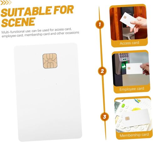 Ciieeo 8pcs labels tag Ic Cards Blank Ic Card Chip Cards Card For Hotel Blank Credit Cards With Chip Blank Cards With Chip Blank Intelligent Card Ic Chip business card pvc white coin in Saudi Arabia