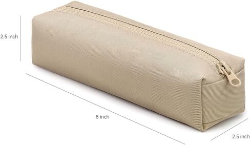 Pencil Case Small, Pencil Case Organizer Office Pen Holder Pure Color Pen Storage Box Simple Pen Pouch Holder - Creamy White in Kuwait