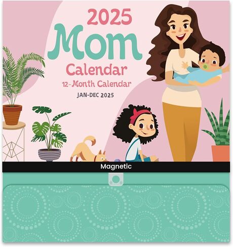 2025 Calendar - Mom Calendar 2025, Magnetic Calendar for Refrigerator, Jan.2025 - Dec.2025, 11.81"x12.38", Family Calendar 2025, Fold-out Wings, Large Pocket, Hanging Hook in Saudi Arabia