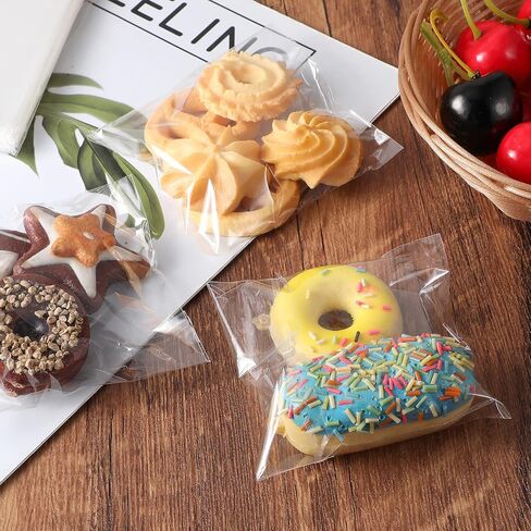 KALIONE 200 Pcs Clear Bags Self Adhesive Cookie Bags Gift Giving Bags 4x4 Self Sealing Cookie Bags Seal Plastic Party Favor Bags Resealable Food Saver Bags Square Packaging Treat Bags in Saudi Arabia
