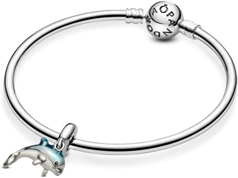 PANDORA Shimmering Dolphin Dangle Charm - Compatible with PANDORA Moments Jewelry - Stunning Jewelry for Women - Great Gift for Her - Sterling Silver with Crystal - With Gift Box in Saudi Arabia