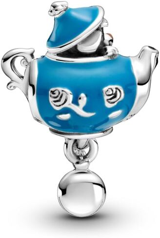 PANDORA Disney Alice in Wonderland Teapot and the Poppy Sterling Silver Charm Blue and Brown Enamel in Saudi Arabia