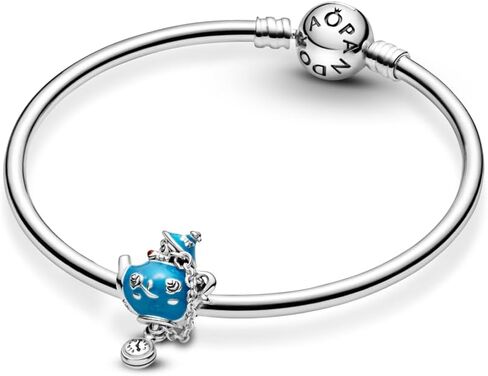 PANDORA Disney Alice in Wonderland Teapot and the Poppy Sterling Silver Charm Blue and Brown Enamel in Saudi Arabia