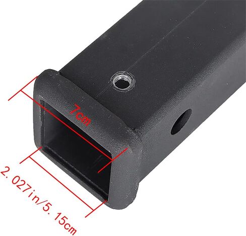 Black Rear 12 inches Trailer Hitch Extension Receiver 4000 LBS Tow Capacity Replacement for 2-Inch Extender 5/8in Pin Hole in Saudi Arabia