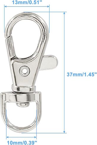 20 Pcs Small Lobster Claw Clasp with 10mm Inside Diameter Key Rings, Metal Swivel Lobster Claw Clasps,Keychain Clip for Key, Charm and Art Crafts(Style1, 10mm Key Ring) in Saudi Arabia
