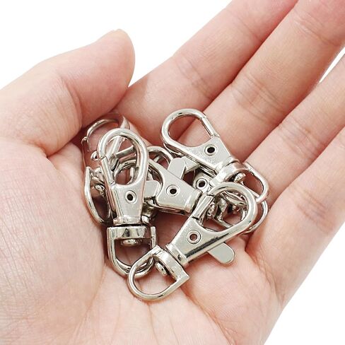20 Pcs Small Lobster Claw Clasp with 10mm Inside Diameter Key Rings, Metal Swivel Lobster Claw Clasps,Keychain Clip for Key, Charm and Art Crafts(Style1, 10mm Key Ring) in Saudi Arabia