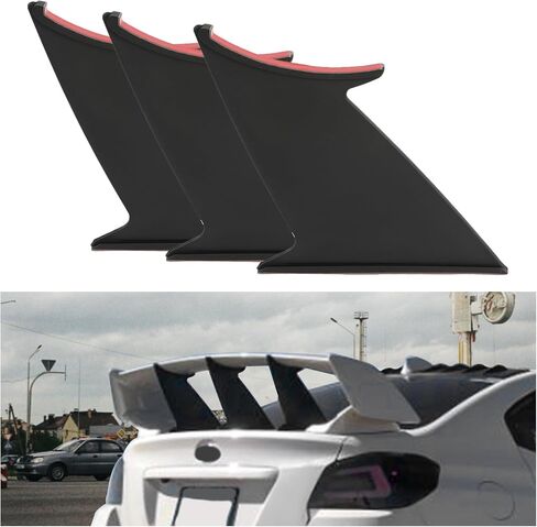 KUAFU 3 قطع مثبت الجناح المفسد متوافق مع 2015-2021 سوبارو امبريزا WRX STI سيدان الخلفي الجذع التمهيد الشفاه المفسد الجناح Stiffi دعم أسود in Saudi Arabia