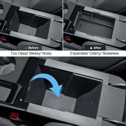 2025 Chevy Equinox Center Console Organizer for Chevy Equinox (LT/RS/ACTIV), Durable ABS Plastic&Anti-slip Rubber 2025 Equinox Armrest Tray Insert 2024 Chevy Equinox Accessories with Black Mats in Saudi Arabia