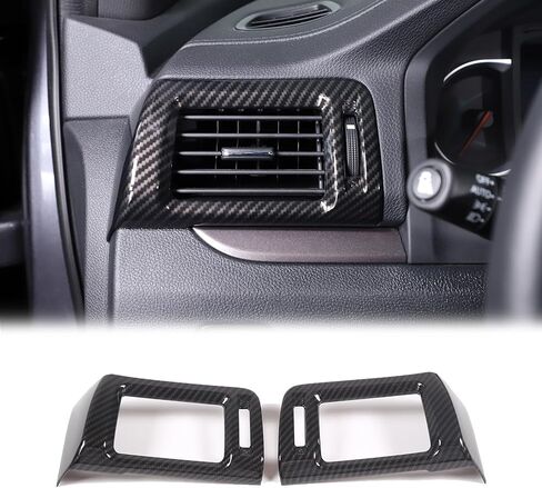 قطعتان من إطار فتحة تهوية جانبية لسيارة Honda Pilot 2016-2022/ Ridgeline 2017-2024/ Passport 2019-2024، ملحقات غطاء منفذ تكييف الهواء الجانبي لوحدة التحكم المركزية ABS (نمط ألياف الكربون) in Saudi Arabia
