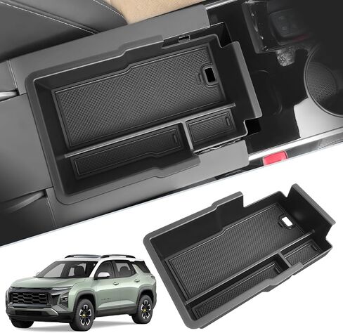 2025 Chevy Equinox Center Console Organizer for 2025+ Chevrolet Equinox (LT/ACTIV/RS) Console Tray 2025 Chevy Equinox Accessories Armrest Secondary Storage Box with Coins Holder in Kuwait