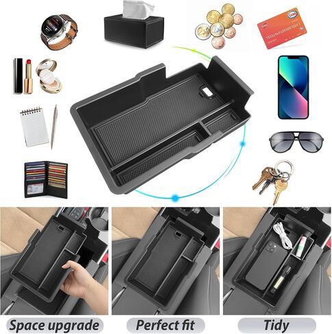 2025 Chevy Equinox Center Console Organizer for 2025+ Chevrolet Equinox (LT/ACTIV/RS) Console Tray 2025 Chevy Equinox Accessories Armrest Secondary Storage Box with Coins Holder in Kuwait