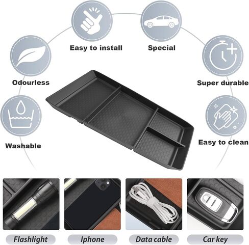 2025 Chevy Equinox Center Console Organizer for 2025+ Chevrolet Equinox (LT/ACTIV/RS) Console Tray 2025 Chevy Equinox Accessories Armrest Secondary Storage Box with Coins Holder in Kuwait