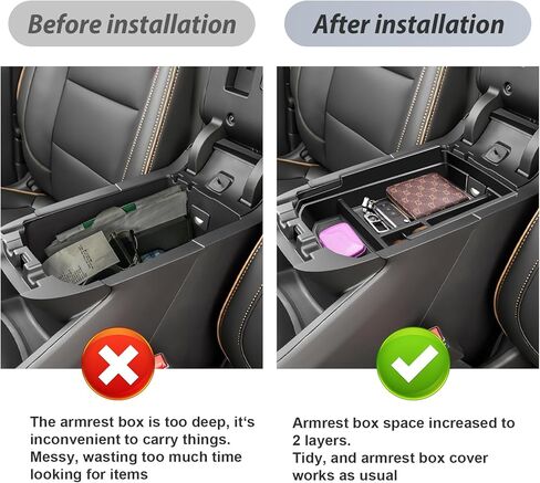 2025 Chevy Equinox Center Console Organizer for 2025+ Chevrolet Equinox (LT/ACTIV/RS) Console Tray 2025 Chevy Equinox Accessories Armrest Secondary Storage Box with Coins Holder in Kuwait