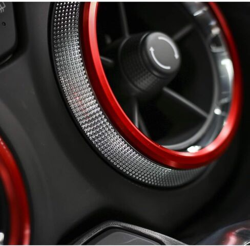 for Camaro Accessories AC Knobs Air Conditioner Outlet Vent Trim for 2016-2020 Chevrolet Camaro, Red Aluminum, 4pcs in Saudi Arabia