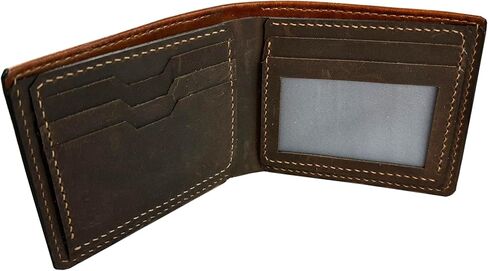 محفظة مصنوعة يدويًا من جلد الساموراي، محفظة فنية لظل المحارب الياباني، هدية جلدية مصنوعة يدويًا لصديقك، هدية للأب والزوج in Kuwait