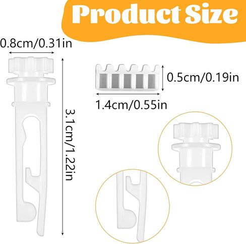 20Pcs Vertical Blind Stem Replacement White Stems for Vertical Window Blind Vertical Window Blind Stem and Gear for Vanes Carrier Vertical Blinds Curtain Accessories in Saudi Arabia