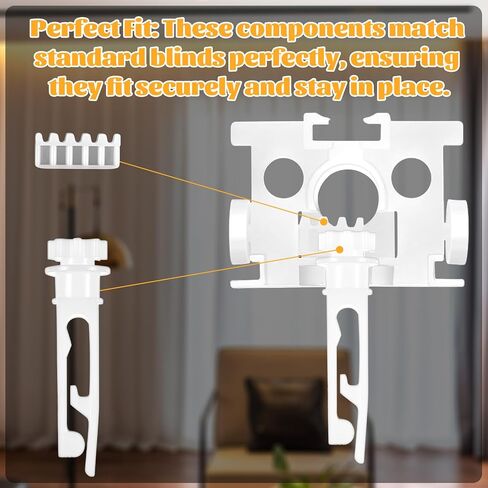 20Pcs Vertical Blind Stem Replacement White Stems for Vertical Window Blind Vertical Window Blind Stem and Gear for Vanes Carrier Vertical Blinds Curtain Accessories in Saudi Arabia