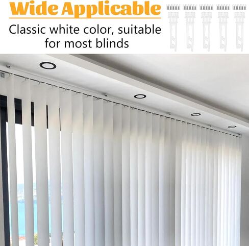 20Pcs Vertical Blind Stem Replacement White Stems for Vertical Window Blind Vertical Window Blind Stem and Gear for Vanes Carrier Vertical Blinds Curtain Accessories in Saudi Arabia