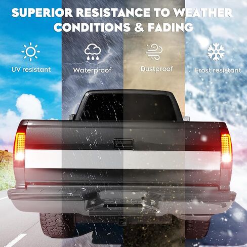 مجموعة مصابيح LED الخلفية تناسب دودج رام 1500 بيك اب 2007-2008، لرام 2500/3500 2007-2009 [نوع هالوجين المصنع]، عدسة شفافة LED أنبوب خلفي لمصباح الفرامل الخلفي in Kuwait