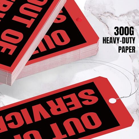 200 قطعة من علامات خارج الخدمة - 6.22 × 3.15 بوصة، علامات إصلاح العلامات الحمراء المطلوبة للصيانة مع أسلاك علامة 12 بوصة متصلة لصيانة فحص معدات الماكينة in Kuwait