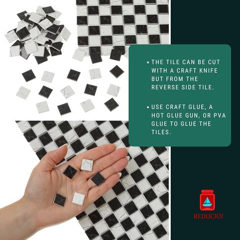 150 pcs, Dollhouse Flooring, 1:12 Scale Doll House Tiles, Miniature Checkerboard Floor, REDUCIO! in Kuwait