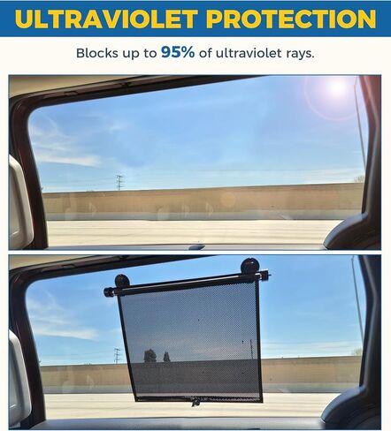 2PCS Car Window Shades,Car Accessories Car Window Shade for Baby,18"×15" Retractable Car Shades for Side Window with Suction Cups,Blocks Heat and UV Rays,Suitable for Most Sedan Truck SUV in Saudi Arabia