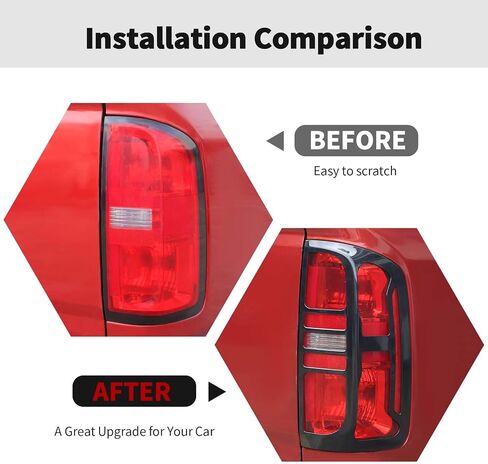 RT-TCZ Carbon Fiber Tail Light Lamp Cover Frame Trim Decoration Exterior Accessories Compatible with Chevrolet Colorado 2014-2021 in Saudi Arabia