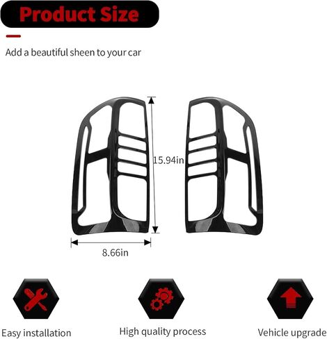 RT-TCZ Carbon Fiber Tail Light Lamp Cover Frame Trim Decoration Exterior Accessories Compatible with Chevrolet Colorado 2014-2021 in Saudi Arabia