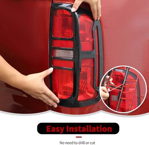 RT-TCZ Carbon Fiber Tail Light Lamp Cover Frame Trim Decoration Exterior Accessories Compatible with Chevrolet Colorado 2014-2021 in Saudi Arabia