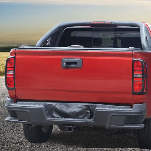 RT-TCZ Carbon Fiber Tail Light Lamp Cover Frame Trim Decoration Exterior Accessories Compatible with Chevrolet Colorado 2014-2021 in Saudi Arabia