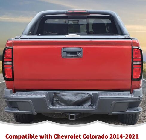 RT-TCZ Carbon Fiber Tail Light Lamp Cover Frame Trim Decoration Exterior Accessories Compatible with Chevrolet Colorado 2014-2021 in Saudi Arabia