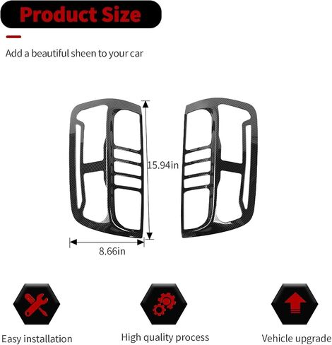 RT-TCZ Carbon Fiber Tail Light Lamp Cover Frame Trim Decoration Exterior Accessories Compatible with Chevrolet Colorado 2014-2021 in Saudi Arabia