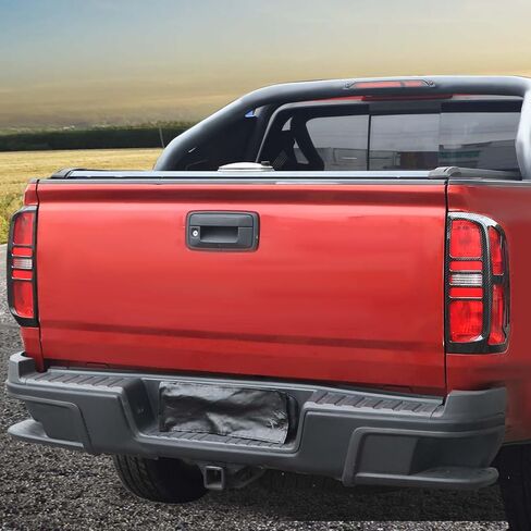 RT-TCZ Carbon Fiber Tail Light Lamp Cover Frame Trim Decoration Exterior Accessories Compatible with Chevrolet Colorado 2014-2021 in Saudi Arabia
