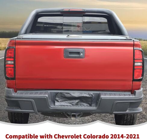 RT-TCZ Carbon Fiber Tail Light Lamp Cover Frame Trim Decoration Exterior Accessories Compatible with Chevrolet Colorado 2014-2021 in Saudi Arabia