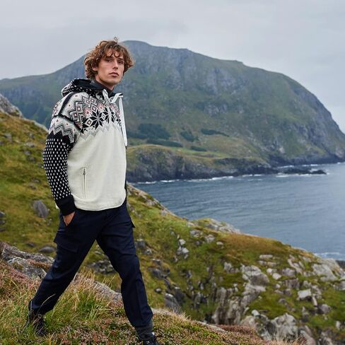 سترة بغطاء للرأس للرجال من Dale of النرويج فيجارد مقاومة للطقس - سترات بغطاء للرأس من الصوف النرويجي بسحاب ومقاوم للماء ومضادة للرياح للرجال in Kuwait