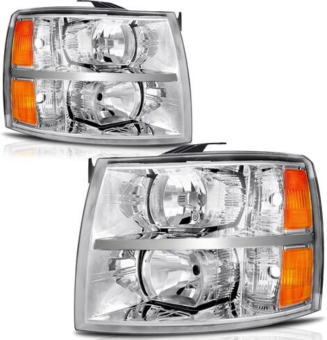 No-fogging Headlight Assembly Compatible With 07 08 09 10 11 12 13 Chevy Silverado 1500 / 2500HD / 3500HD & 2014 Old Body Style Passenger And Driver Side in Saudi Arabia