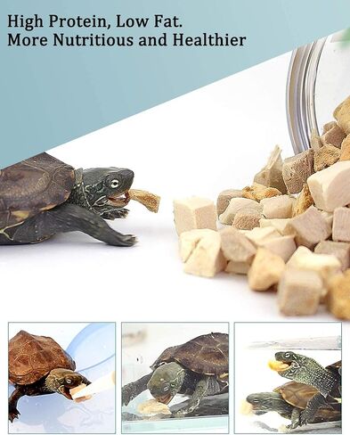 3 in 1 Meat Turtle Food - Chicken & Duck & Fish Meat Natural Freeze Dried Human-Grade Turtle Treats in Saudi Arabia